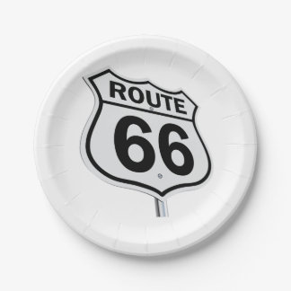 Historische Route 66 Papier Platte. Pappteller