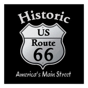 Historische Route 66 - POSTER-DRUCK Poster