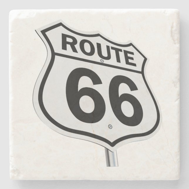 Historische Route 66 Steinuntersetzer (Vorderseite)