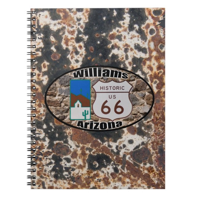Historische Route 66 ~ Williams, Arizona Notizblock (Vorderseite)