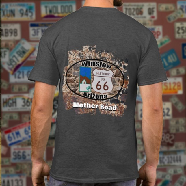 Historische Route 66 ~ Winslow, Arizona T-Shirt (Von Creator hochgeladen)