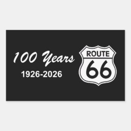 Historische Route 66 zum 100-jährigen Jubiläum Rechteckiger Aufkleber