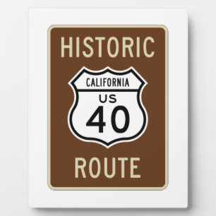 Historische Route US Route 40 (Kalifornien) Fotoplatte