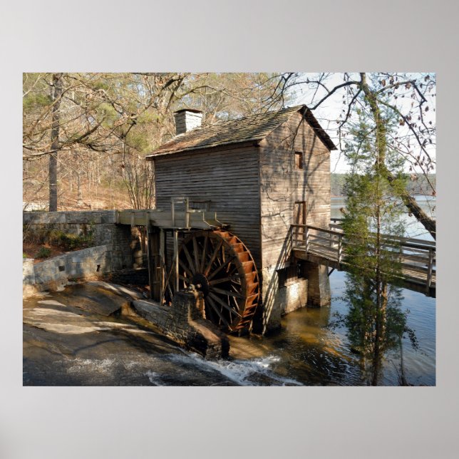 Historische Rustikalmühle Poster (Vorne)