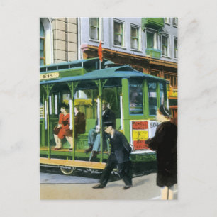 Historische San Francisco Kabelstraßenbahn Postkarte
