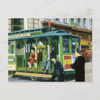 Historische San Francisco Kabelstraßenbahn Postkarte