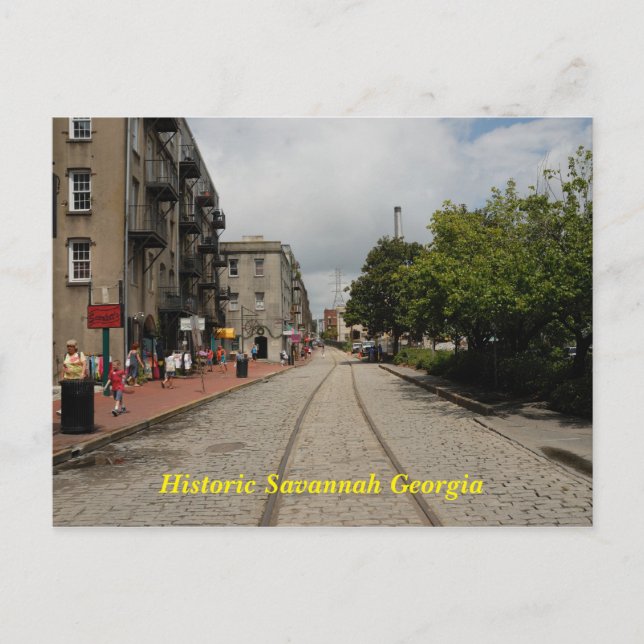 Historische Savannah Georgia Postcard Postkarte (Vorderseite)