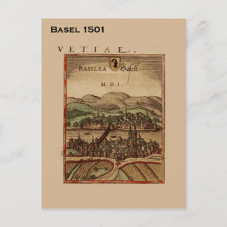 Historische Schweiz, Basel 1501 Postkarte