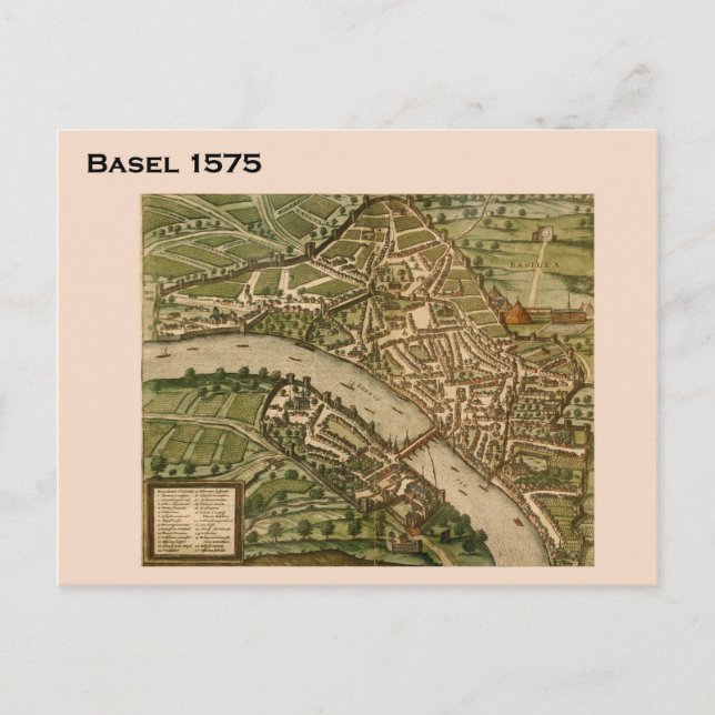 Historische Schweiz, Basel 1575 Postkarte (Vorderseite)