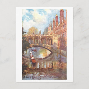 Historische Seufzerbrücke in Cambridge Postkarte