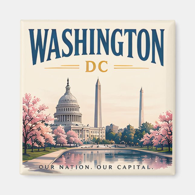 Historische Skyline von Washington DC Magnet (Vorne)