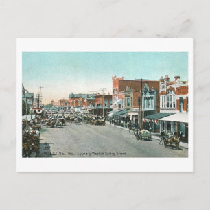 Historische Spring Street, Palestine, Texas Postkarte