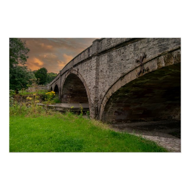 Historische St. Asaph-Brücke über den Elwy Poster (Vorderseite)