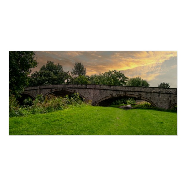 Historische St. Asaph-Brücke über den Elwy Poster (Vorderseite)