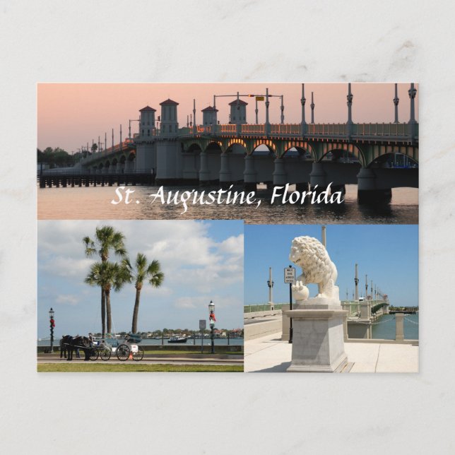 historische Stätten am st. augustine floirida usa Postkarte (Vorderseite)