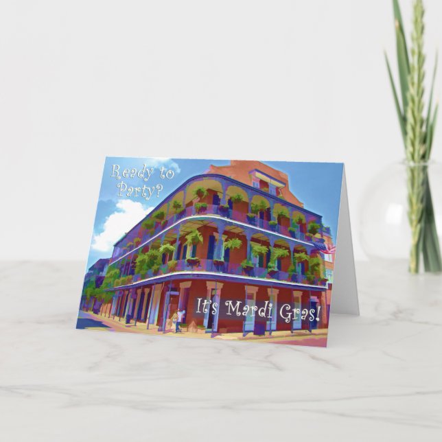 Historische Straße Karneval-New Orleans Karte (Vorderseite)