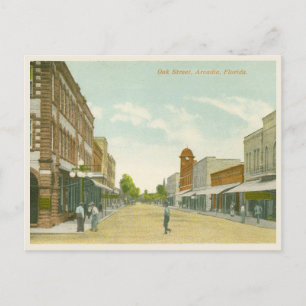 Historische Straßenszene aus Arcadia, Florida im V Postkarte