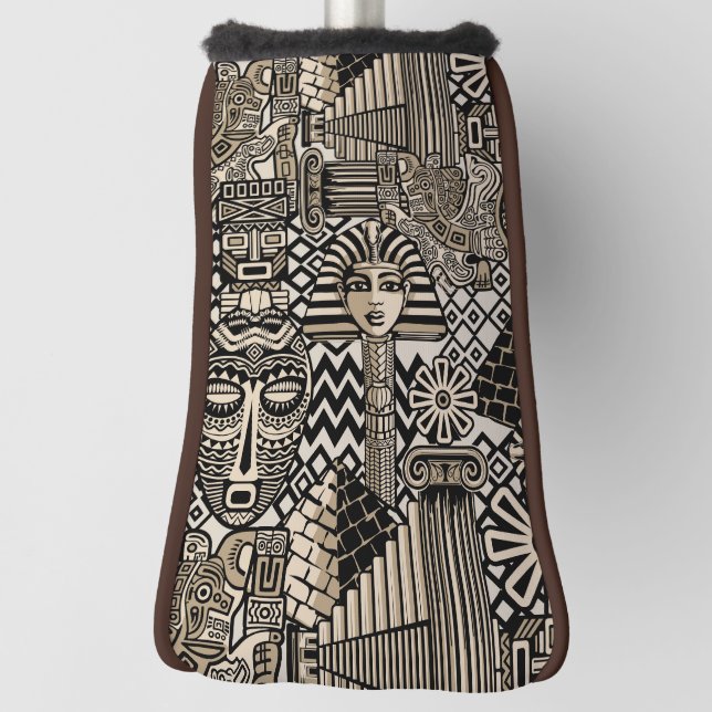 Historische Symbole Tattoo-Style Golf Headcover (Rotieren 90)