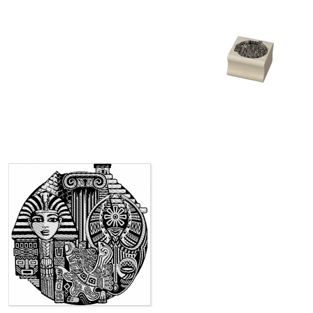 Historische Symbole Tattoo-Style Gummistempel (Stempel)