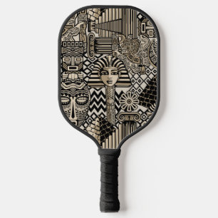 Historische Symbole Tattoo-Style Pickleball Schläger