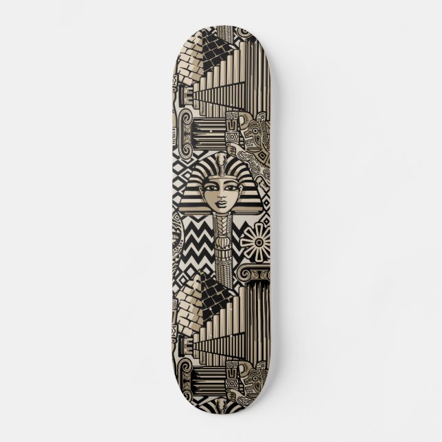 Historische Symbole Tattoo-Style Skateboard (Vorderseite)