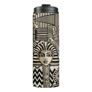 Historische Symbole Tattoo-Style Thermosbecher