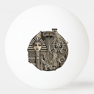 Historische Symbole Tattoo-Style Tischtennisball