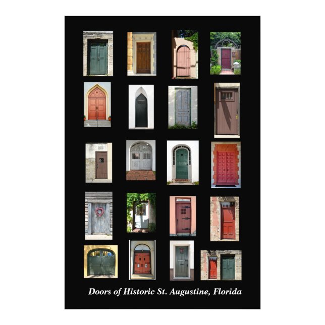 Historische Türe von St. Augustine, Florida Fotodruck (Vorne)