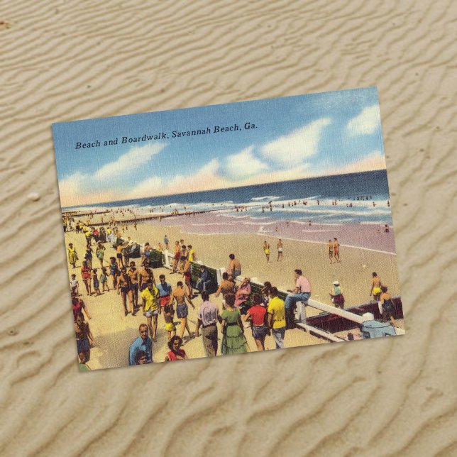 Historische Tybeinsel Strandpromenade Postkarte (Von Creator hochgeladen)