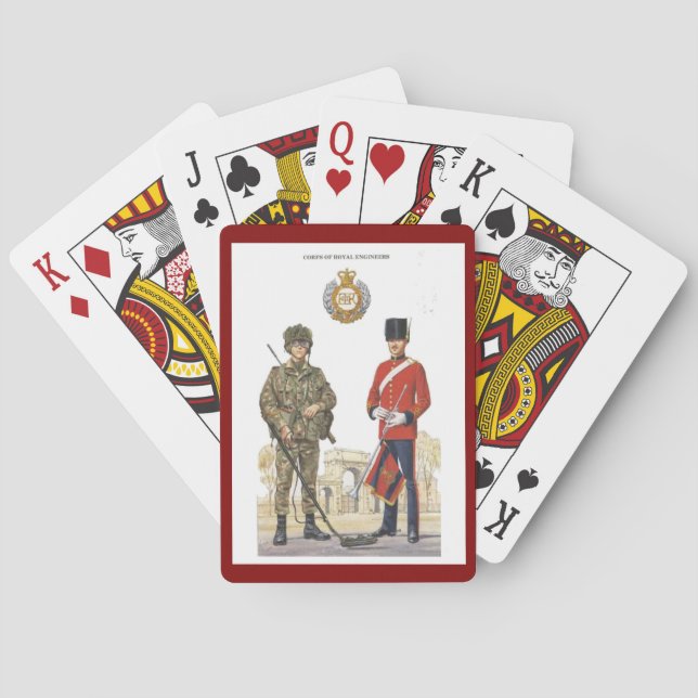 Historische Uniformen, Korps königlicher Ingenieur Spielkarten (Rückseite)