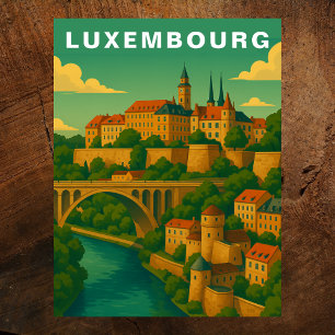 Historische Viadukt Luxemburg Europäische Reise Postkarte