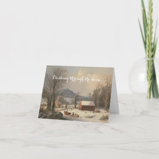 Historische Winterlandschaft Weihnachtskarte Feiertagskarte