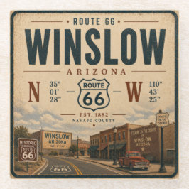 Historischer Arizona Route 66 Charme Glasuntersetzer
