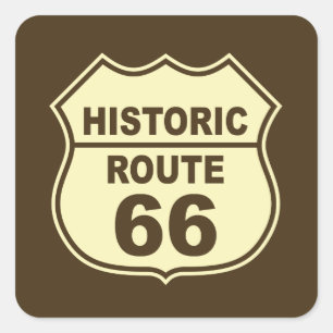 Historischer Aufkleber des Weg-66