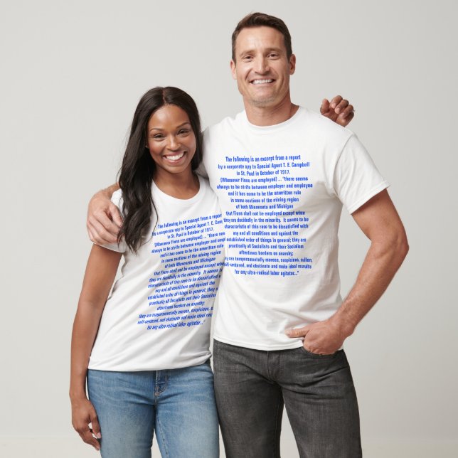 Historischer Bericht 1917 USA über finnische Arbei T-Shirt (Unisex)