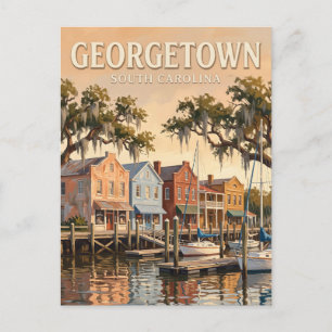 Historischer Bezirk Georgetown South Carolina Postkarte