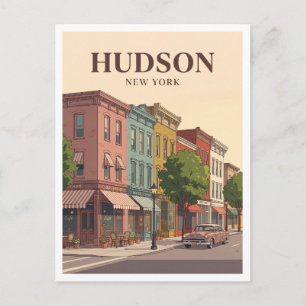 Historischer Bezirk Hudson New York Postkarte
