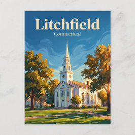 Historischer Bezirk Litchfield Connecticut Postkarte