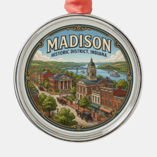 Historischer Bezirk Madison Indiana Ornament Aus Metall