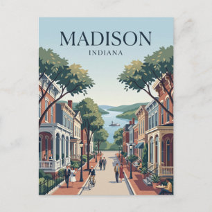 Historischer Bezirk Madison Indiana Postkarte