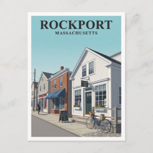 Historischer Bezirk Main Street Rockport Reise Postkarte