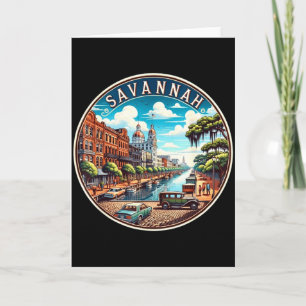 Historischer Bezirk Savannah Riverfront 1930er Jah Karte