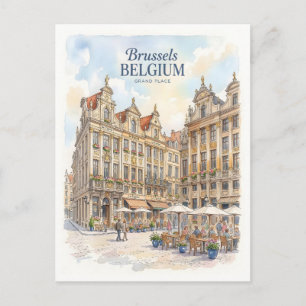 Historischer Brüsseler Grand Place Postkarte