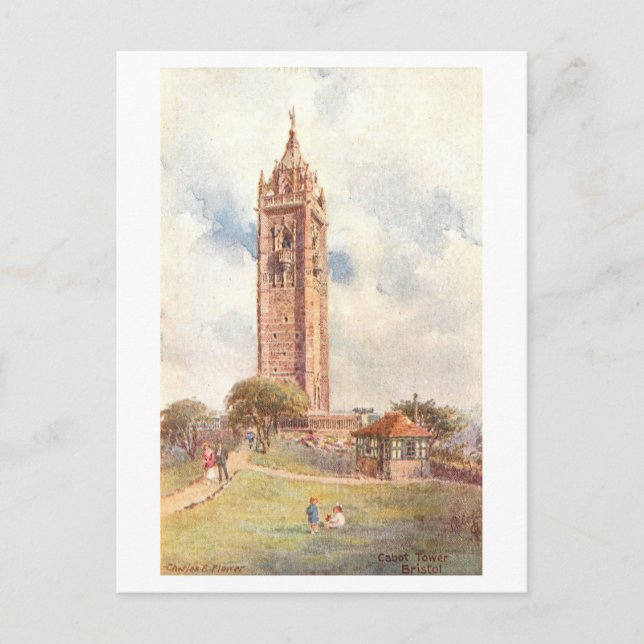 Historischer Cabot Tower, Bristol Postkarte (Vorderseite)