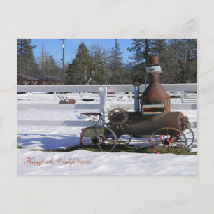Historischer Dampftraktor aus Motor... Postkarte
