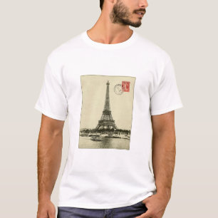 Historischer Eiffelturm in Paris Frankreich T-Shirt