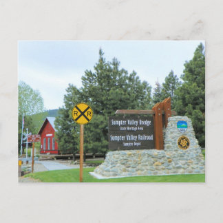 Historischer Gipfel Golden Dredge und Eisenbahnpar Postkarte