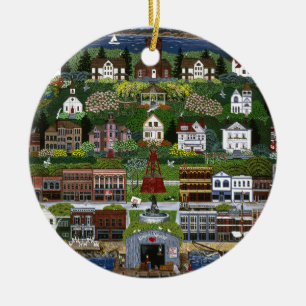 Historischer Hafen Townsend, Washington Keramik Ornament