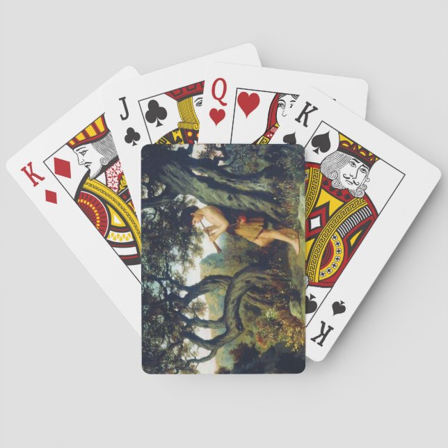 Historischer Hirtenjunge Spielkarten (Rückseite)