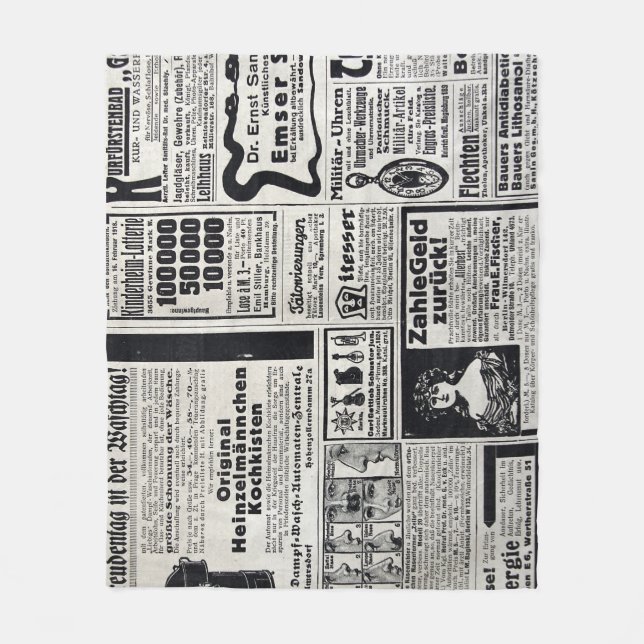 Historischer Kiew: Illustration der Zeitung 1917 Fleecedecke (Vorderseite)